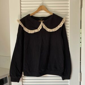 Anthro collared sweatshirt